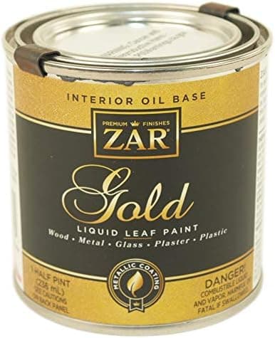 ZAR United Gilsonite UGL 1/2 Pint 8 OZ Gold Paint Brilliant Gold Leaf Finish