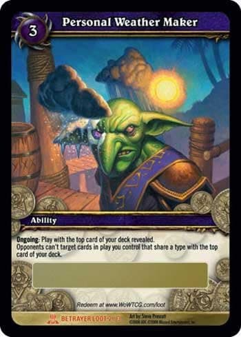 World of Warcraft Card - Betrayer Loot 2/3 - PERSONAL WEATHER MAKER