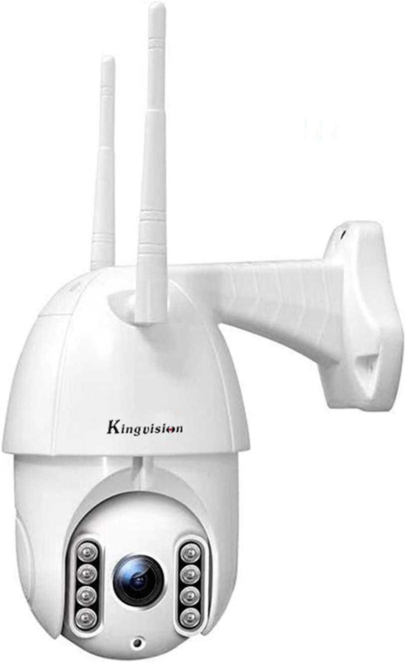 PTZ Security Camera Outdoor, Kingvision 1080P CCTV IP Waterproof WiFi Dome Secruity Camera Pan Tilt Cameras with Two Way Audio Night Vision Motion Detective
