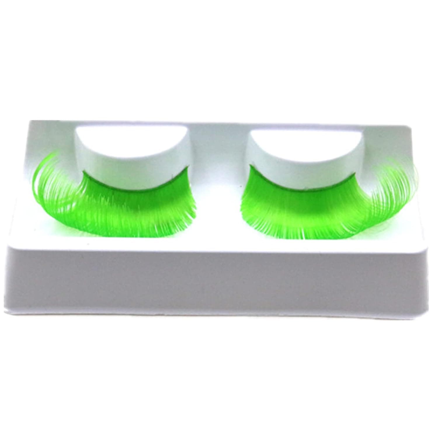 AnHua® New Sexy Fun Ladies Styles Handmade Reusable Long Thick Fancy Party Feather False Eyelashes Makeup Eye Lashes (Green)