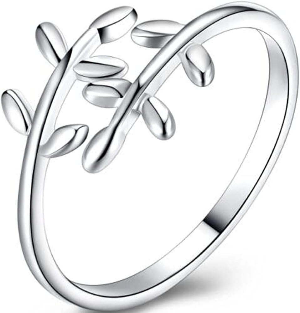 Jude Jewelers Stainless Steel Tree Leaf Style Statement Promise Anniversary Ring