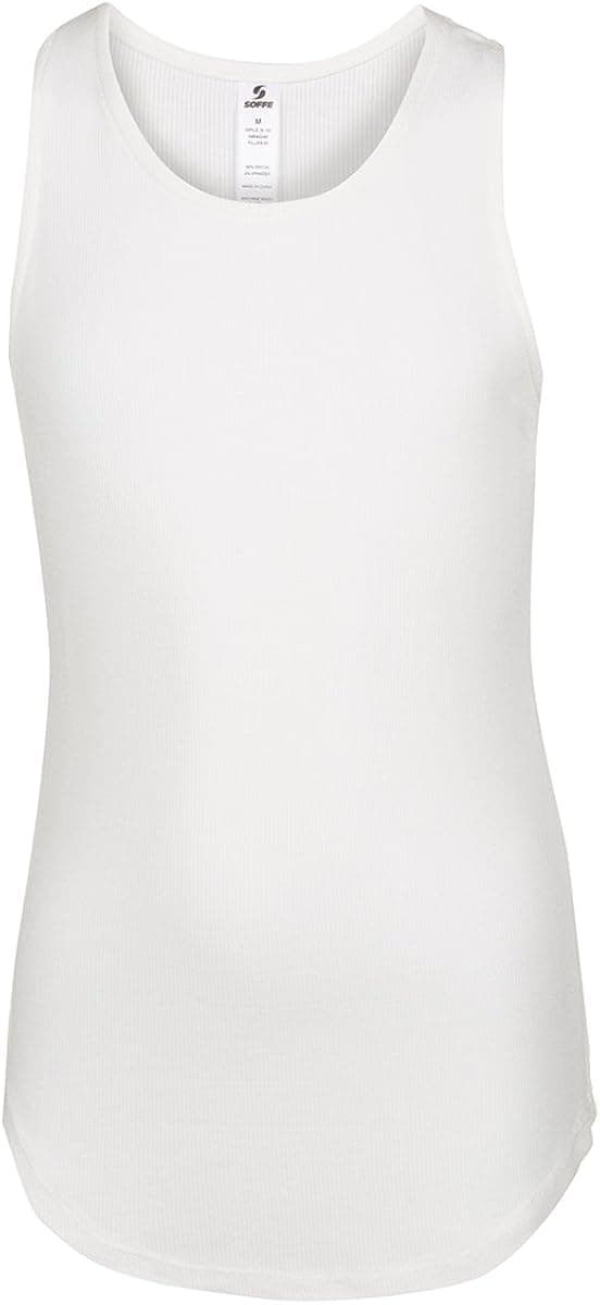 Soffe Girls' Big Rib Slim Tank Top