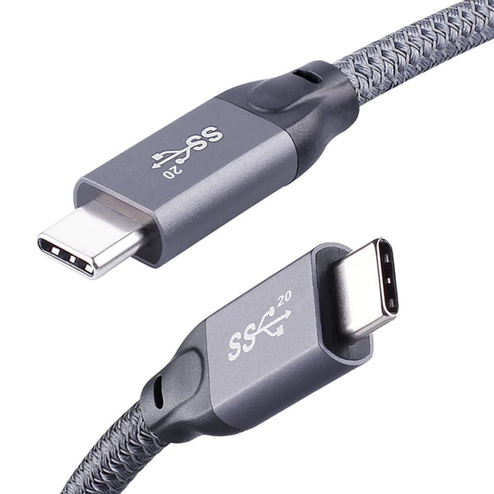 QCEs Short USB C to USB C Cable 1.65Ft, 20Gbps USB-C 3.2 Gen 2 Cable 4K Video Cord 100W PD Fast Charging Thunderbolt 3 Compatible with Samsung T7/T5/X5 SSD Galaxy S21, MacBook Pro 2020/2018 iPad Pro