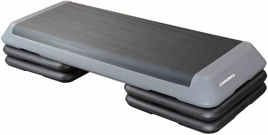 Confidence 3 Level 43" Adjustable Aerobic Step Non Slip Exercise Board Home Gym
