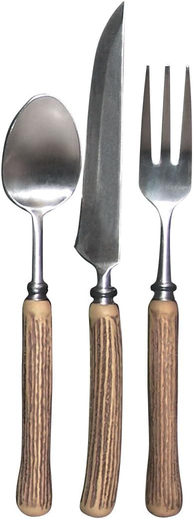 Teton CBG550EU Antler Themed 6-Piece Big Game Eating Utensil Set