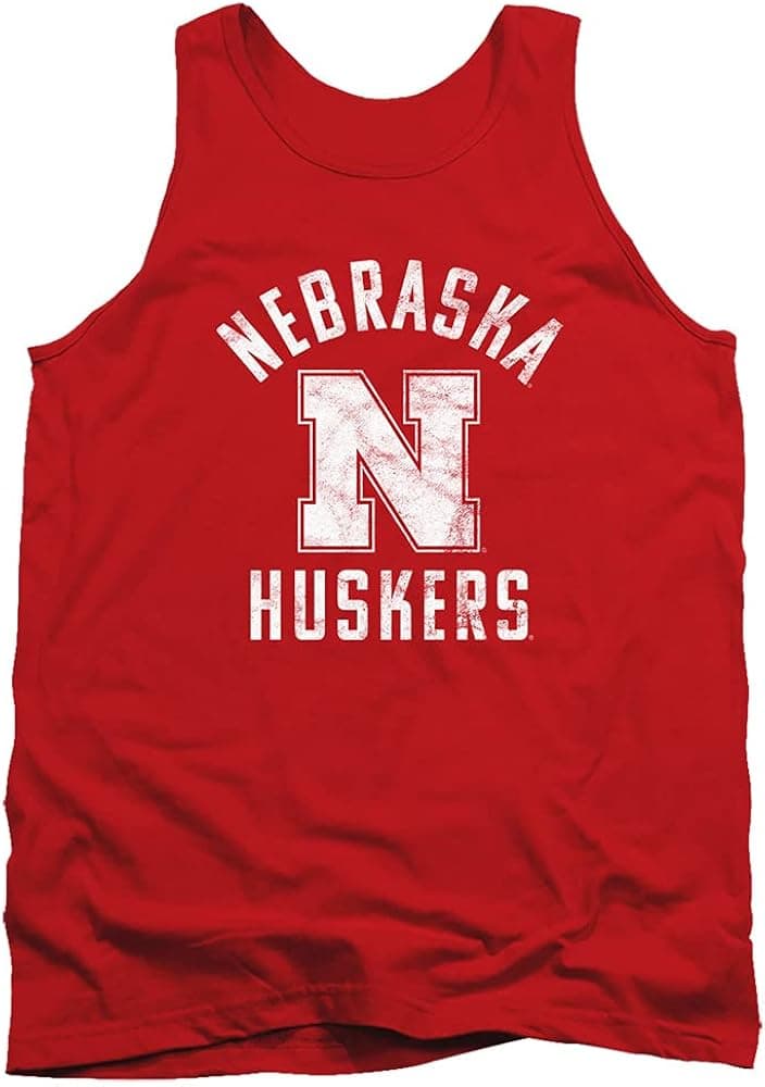 University of Nebraska Official Nu Cornhuskers Logo Unisex Adult Tank Top