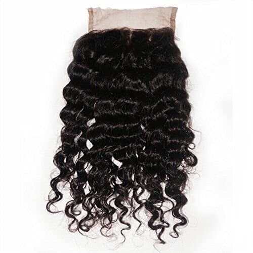 Yinkor Natural Color Virgin Indian Hair Loose Curly Lace Closure 5x5 12inch Dark Brown Net