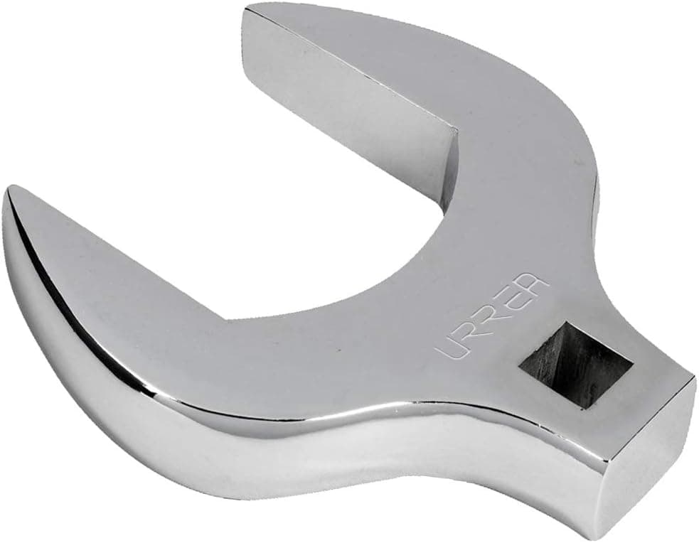 URREA 3/8" Drive Crowfoot Wrench - 19mm Open End Socket Wrench with Drop Forged Construction & Nickel-Chrome Finish - 4919M