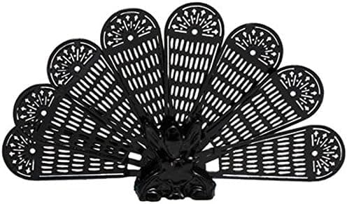 Dollhouse Miniature 1:12 Scale Black Peacock Fireplace Screen