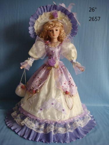Jmisa 26 inch Umbrella Porcelain Dolls Victoria Style,2657A