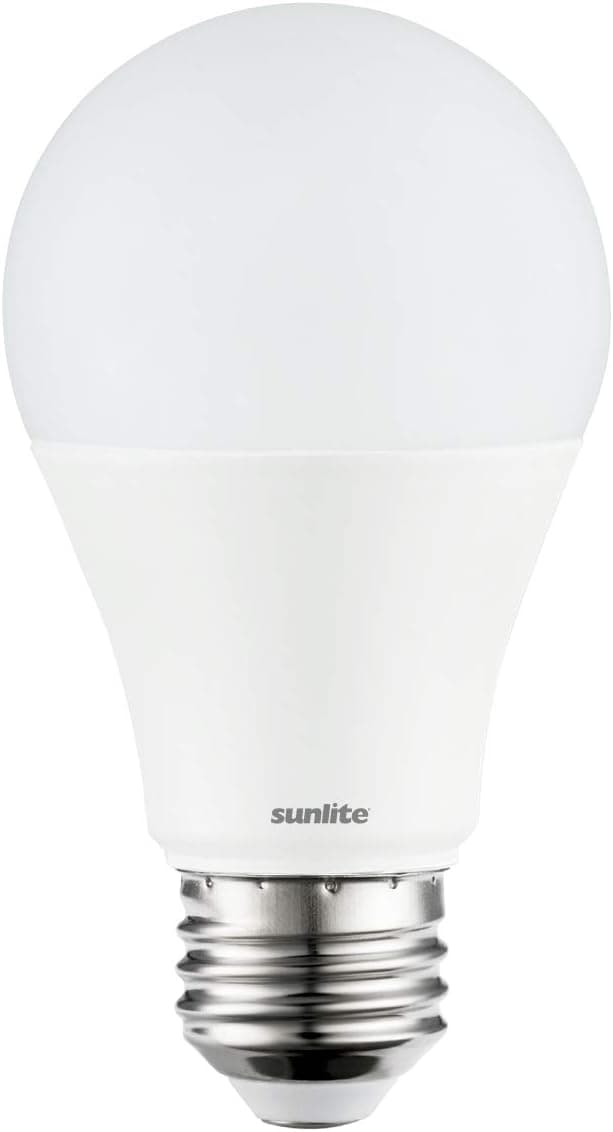Sunlite 88391-SU LED A19 Standard Light Bulb 9 Watts (60W Equivalent), 800 Lumens, Medium Base (E26), Dimmable, UL Listed, Energy Star, 3000k - Warm White 1 Pack