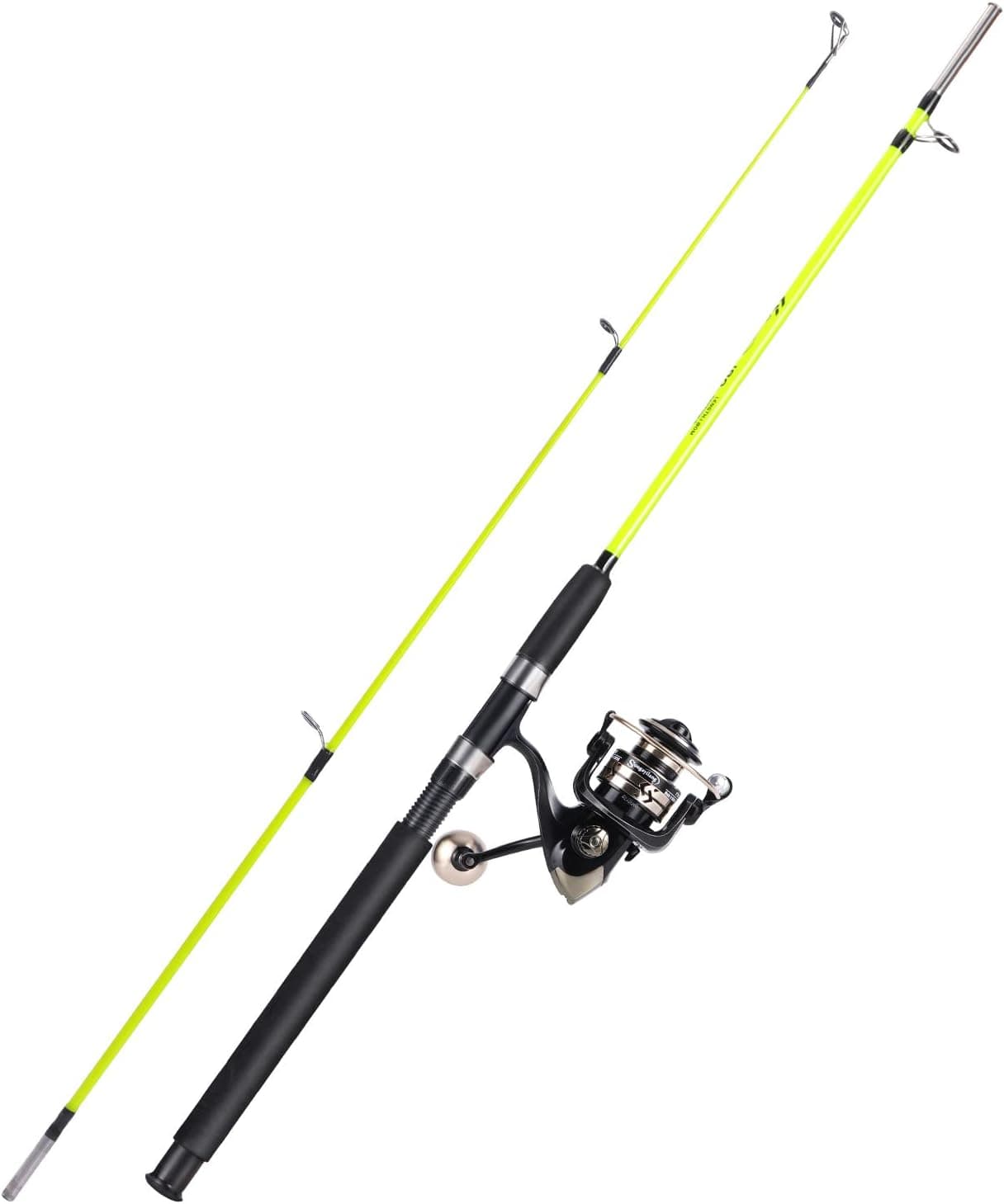 Sougayilang Fishing Rod and Reel Combo, 2-Piece Fishing Rod Combo, Durable Fiberglass Fishing Pole with Spinning Reel Combo