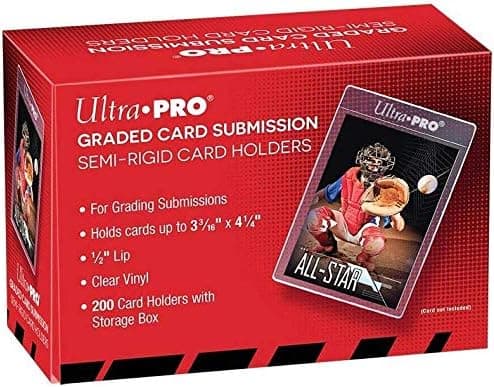 400 Ultra Pro Graded Card Submission Semi Rigid 1/2" Lip Tall Sleeves with Storage Boxes