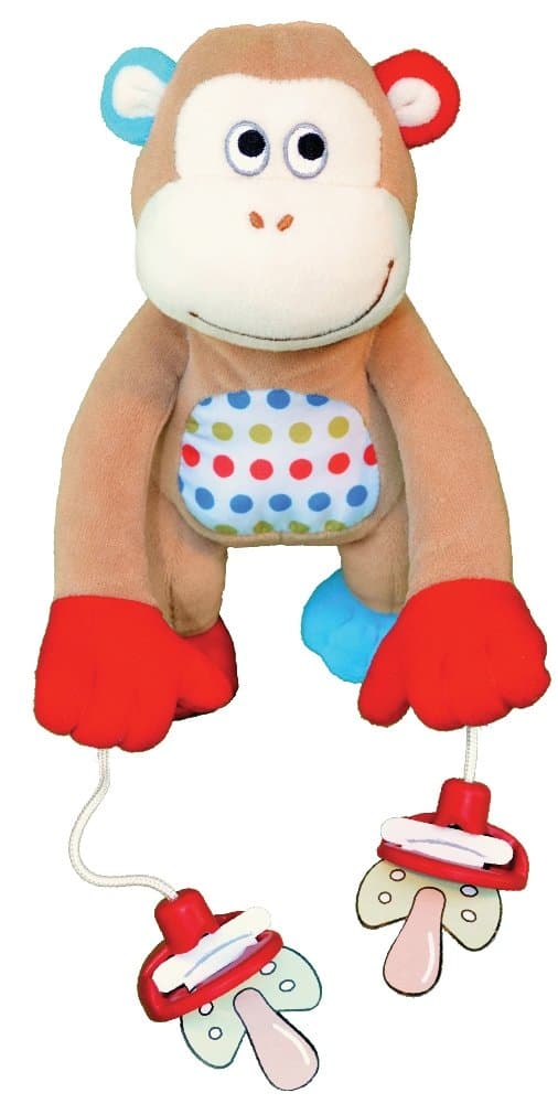 PullyPalz Pacifier Holder "As Seen on Shark Tank" MoMo the Monkey