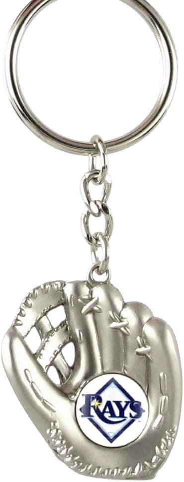 aminco Tampa Bay Rays - MLB Silver Baseball Glove Keychain