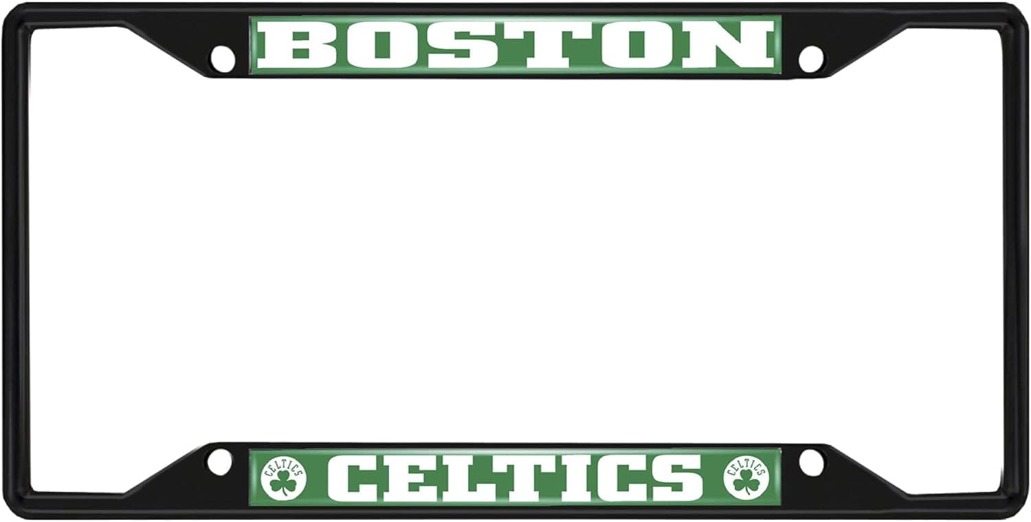 FANMATS 31326 Boston Celtics Metal License Plate Frame Black Finish