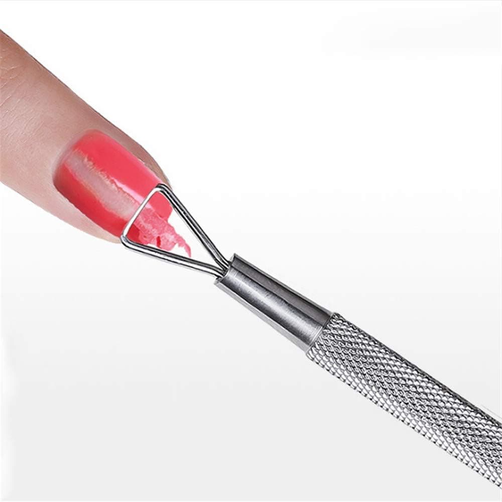 Longay Stainless Steel Cuticle Peeler Scraper Remove Gel Nail Polish Nail Art Remover Tool
