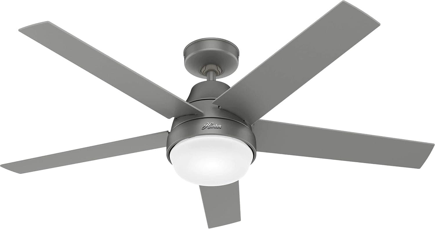 Hunter Fan Company 51315 Aerodyne Ceiling Fan, 52, Matte Silver (Renewed)
