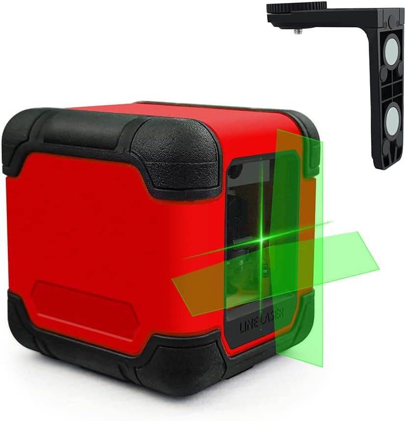 YIYITOOLS Line Laser Level Tools 100ft Green Self Fit for Indoor Outdoor Picture Hanging Construction Wall Writing Tile Installation, SN011G