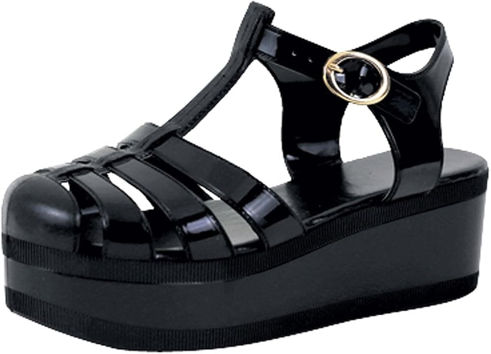 NB By KSC Women's Platform Sandals Jelly Adjustable Strap Casual Comfort Shoes