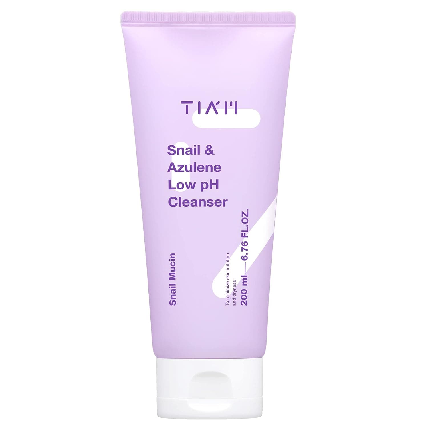 TIAM Snail&Azulene Low pH Cleanser, Gel Facial Cleanser, Snail Secretion Filtrate, pH Balancing, Anti Acne, Breakouts Treatment, Sensitive Skin, 6.76 Fl.Oz