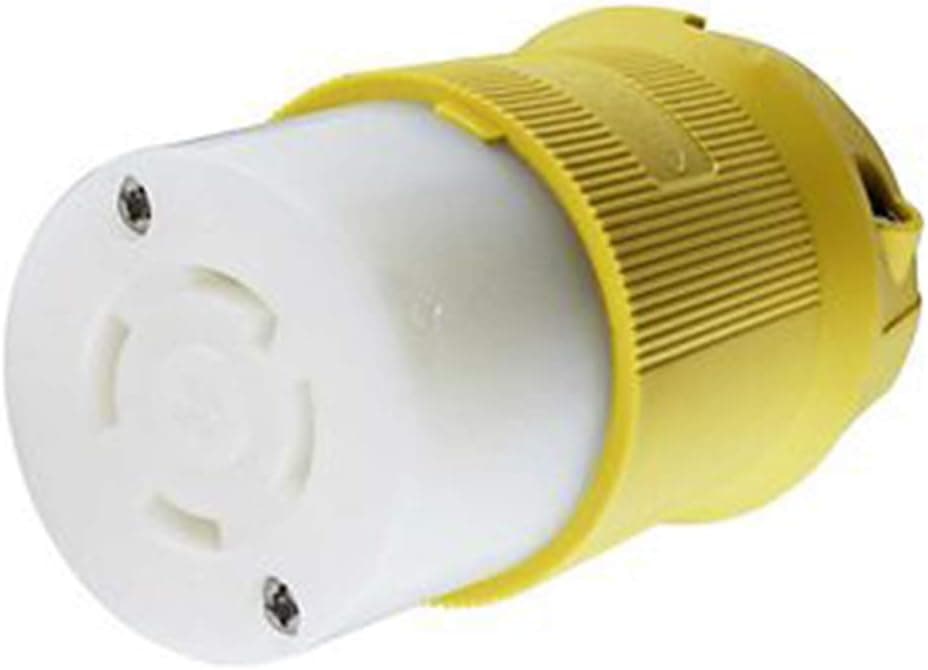 HUBBELL HBL27CM13 AC Connector NEMA L14-30 Female Yellow Corrosion Resistant