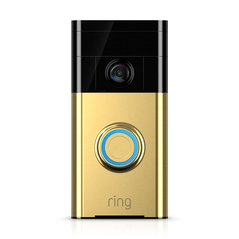 Ring Wi-Fi Enabled Video Doorbell in Polished Brass, Works with Alexa