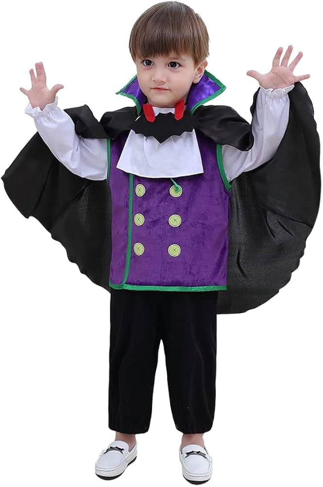 Baby Boys Cutie Vampire In Character Halloween Fancy Dress Costume 4pcs Set