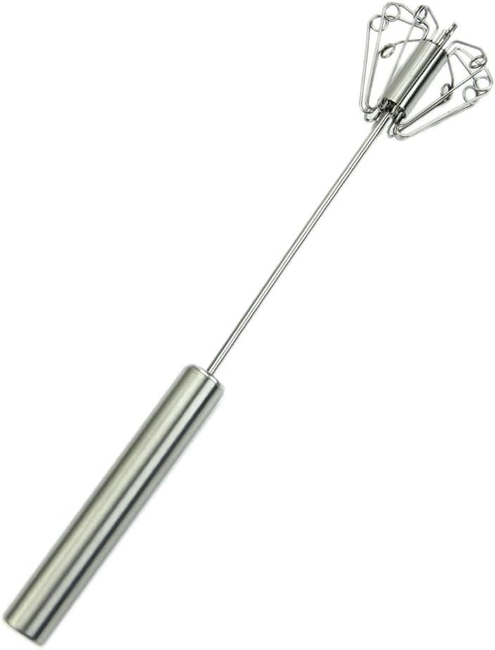 Yziss Whisk Stirrer Mixing Mixer Foamer Egg Beater Hand Rotate Stainless Kitchen Tool