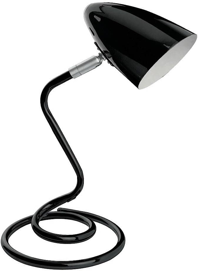 Lite Source LS-2608BLK Table Lamp with Black Metal Shades, Black Finish