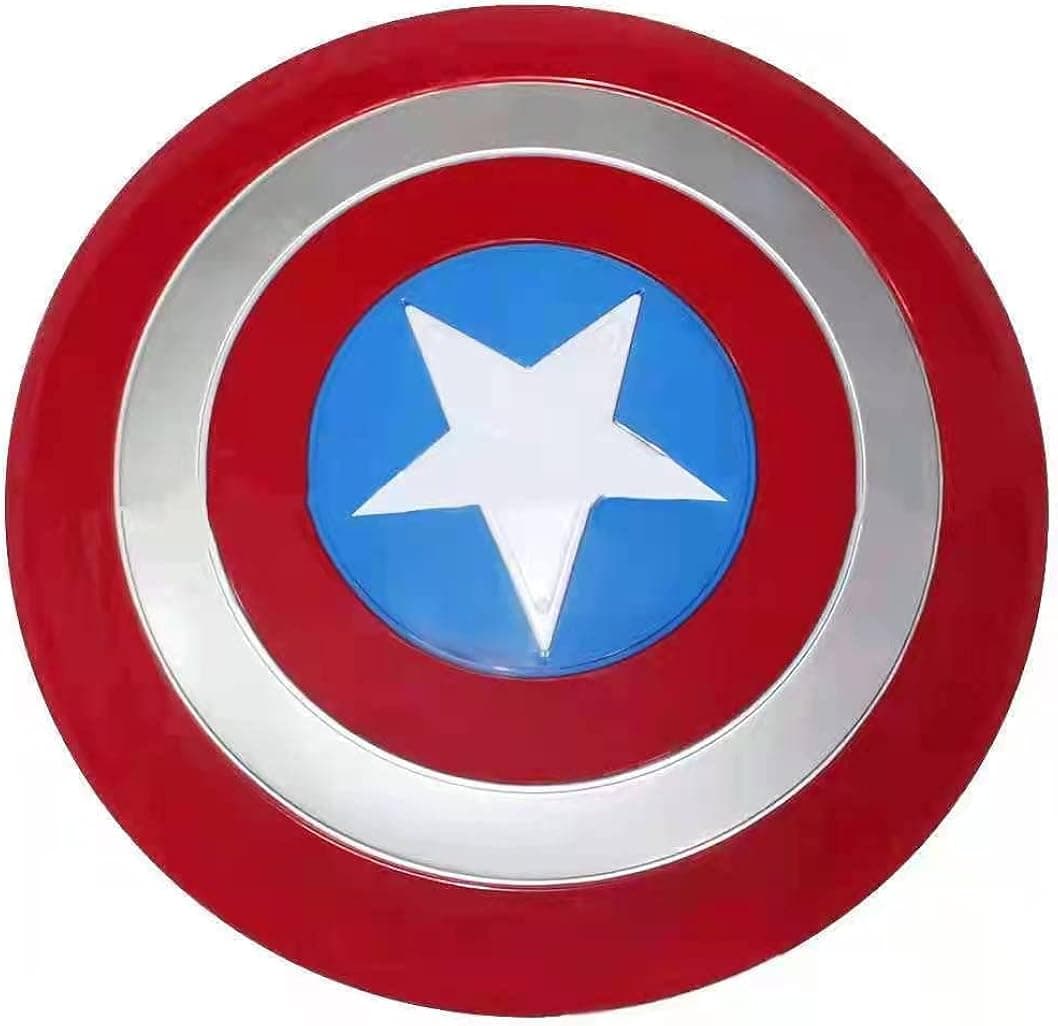 12 inch Captain America Shield Kids Superhero Prop Role Play Toy for Kids Boys Party Cosplay Red,