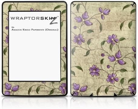 WraptorSkinz Flowers and Berries Purple - Decal Style Skin fits Amazon Kindle Paperwhite (Original)