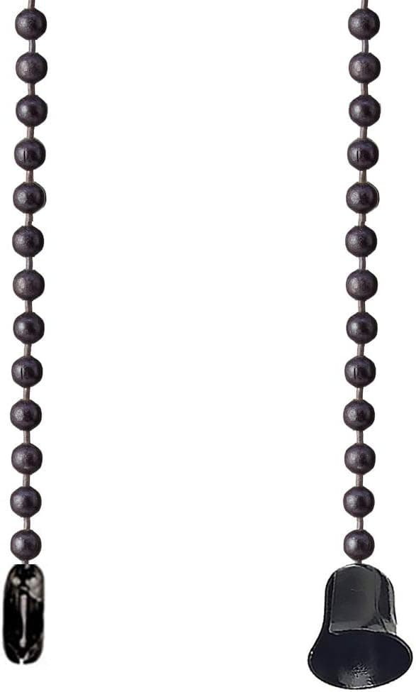 Pull Chain for Ceiling Fan and Light, ECUDIS Pack of 2 Ceiling fan pull chain Extender Pull Chain Extension, 36 Inch Ceiling Fan Light Lamp Pull Cord Replacement Chain With Connector (Bronze)
