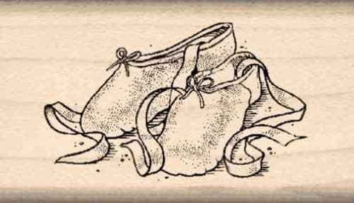 Stamps by Impression Ballet Slippers Rubber Stamp