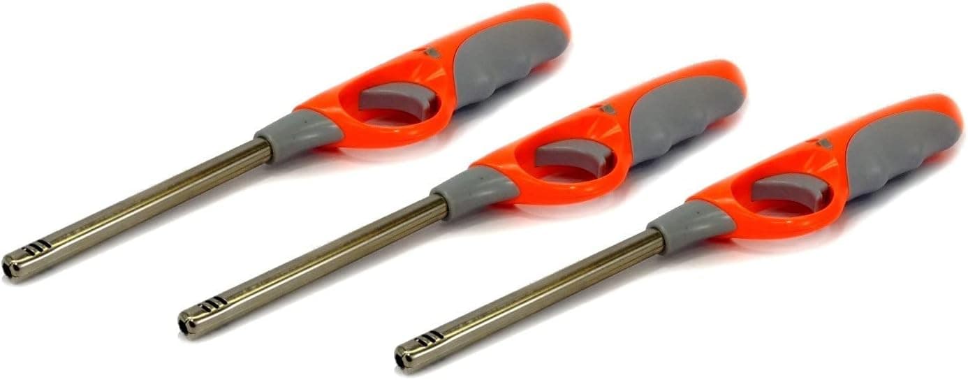 EDMBG 3 Pack Gas LIGHTERS 11" Refillable Butane BBQ Kitchen Fireplace Grill Utility