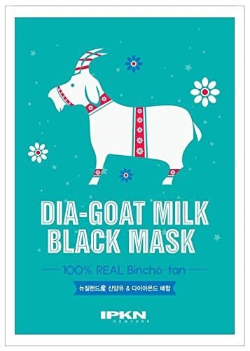 Korean Cosmetics_IPKN Dia Goat Milk Black Mask_10sheets