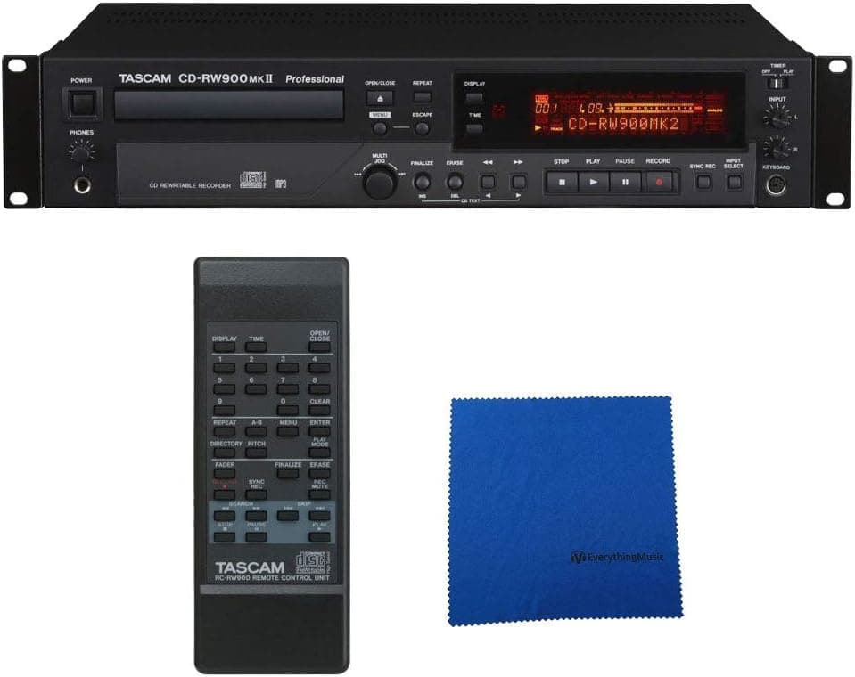 Tascam CD-RW900mkII CD Recorder Player with Microfiber