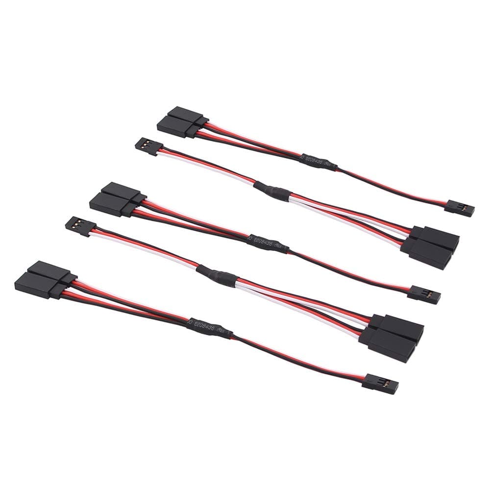 OliRC 5pcs 6" / 150mm Servo Cable Y Harness Extension Cord 22awg 60 cores for RC Car Helicopter Servo Receiver Wire Lead(C141-5)