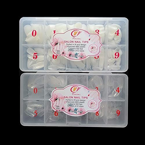 1000pcs Short Coffin Nails Ballerina Nail Tips Full Cover Gel False Nails 10 Sizes