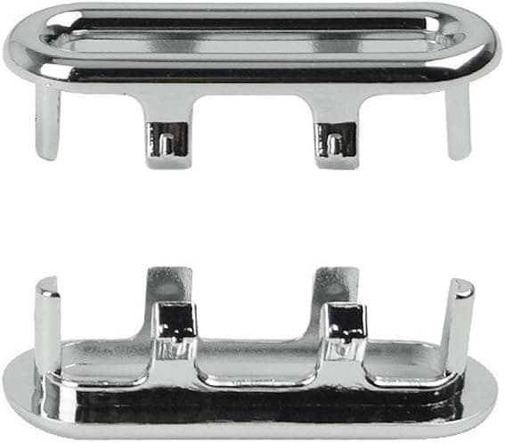 Liyes Overflow Spare Cover Hole - 6 Assoeted Artistic Sink Drain Cover, Insert in Hole Spares Overflow Ring Insert Replacement - for Chrome Trim Bathroom Ceramic Basin (1pcs, Oval Ring)