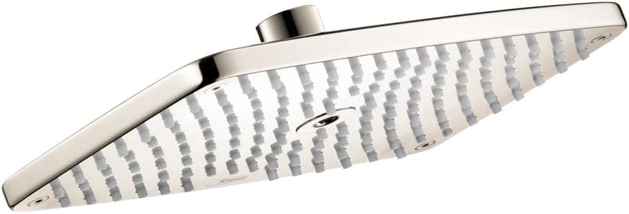 hansgrohe Raindance E 10-inch Showerhead Luxury Modern 1-Spray RainAir Air Infusion with Airpower with QuickClean in Polished Nickel, 27380831
