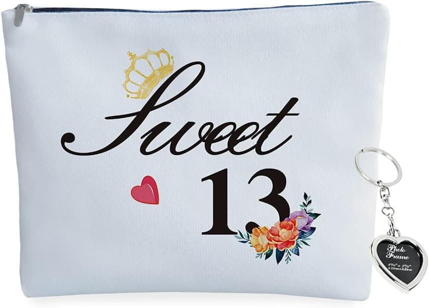 MiniTPoLin Funny Birthday Gifts for Women Friend - Makeup Bag Travel Case, Sister Cosmetic Bag Gifts Retirement Gift, Anniversary Birthday Present, Commemorative Gift Idea
