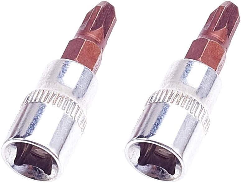 Utoolmart 1/4-inch Drive Bit Socket, PZ3 Pozidriv Bit Socket, Standard Metric, S2 Steel Bits, CR-V Sockets, 38mm Total Length, 2 Pcs