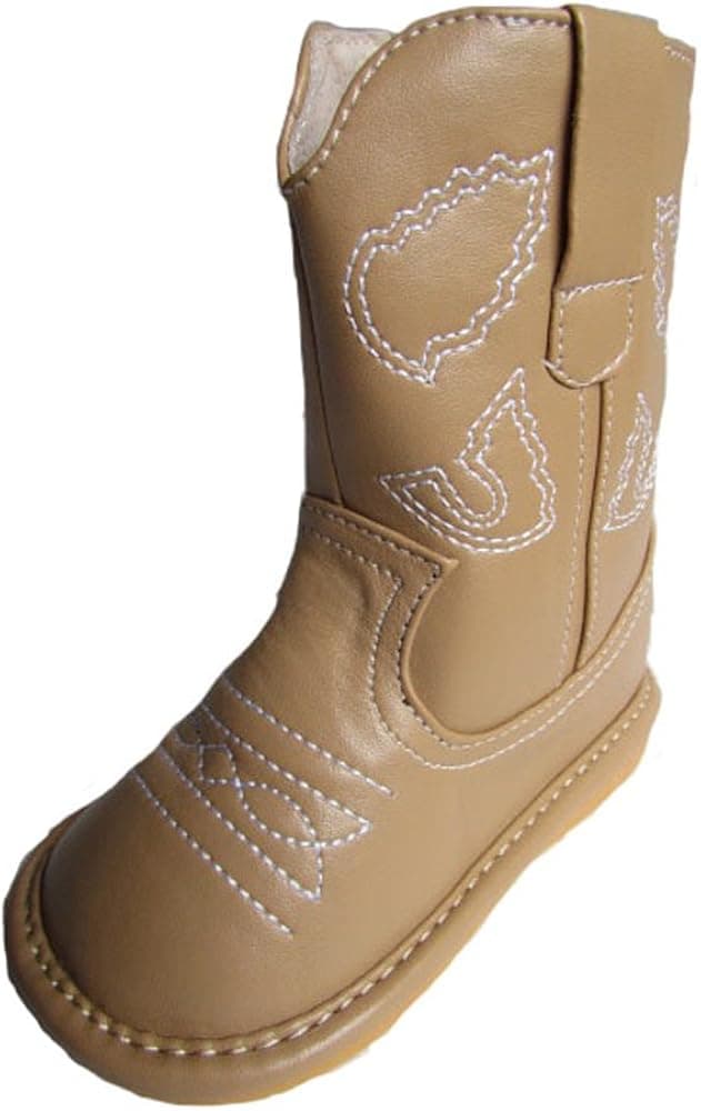Squeaky Shoes Toddler Hot Pink Leather Cowboy/Cowgirl Boots