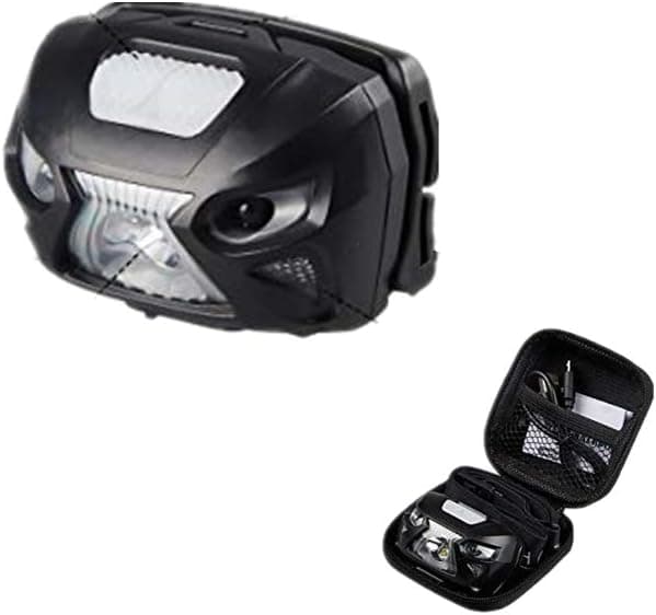 500 Lumens Ultra Bright Hands-free LED Headlamp - Rechargeable Last 48 Hours, 8 Modes White Red Led Lamp, Lightweight with Portable Pouch, Best Headlight for Camping Hiking Many Lighting Use - Black