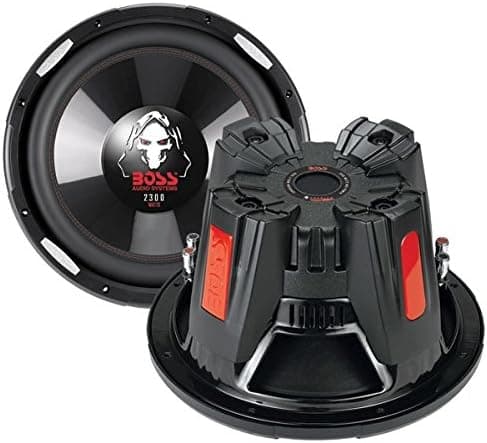 Boss Audio Systems P126DVC Phantom 12-Inch 2300 Watts 4 Ohm Dual Copper Voice Coal Car Audio Stereo Subwoofer Speaker with Poly Injection Cone