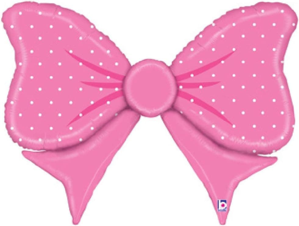 Betallic 43" Pink Bow Foil Balloon, Multicolor