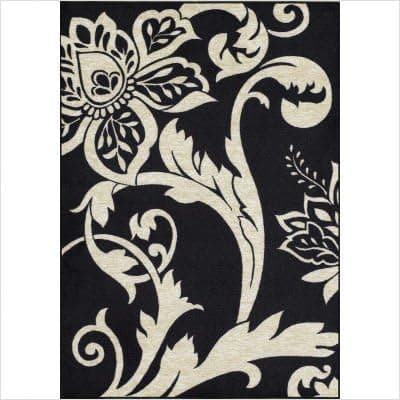 Dalyn Monterey MR110 Black Black and White 3'3" x 5' Area Rug