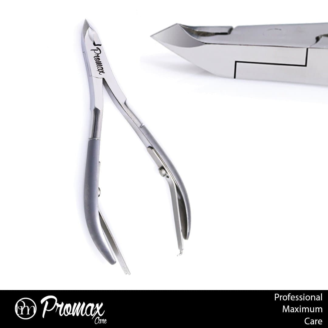 ProMax Professional Grade Cuticle Nipper/Cuticle Cutter/Clipper Made of High Grade Stainless Steel Matte Finish-Flat- Double Spring, For Nail Art Tool and Manicure/Pedicure (1/4 Jaw)10-10034