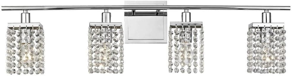 Ashford Classics Lighting Modern 4 Light Crystal Bathroom Vanity Bar Light